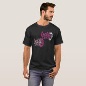 Tackle Cancer Football Ribbon Breast Cancer T-shirt (Voorkant volledig)