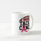 Tackle Cancer Pink Ribbon Design Koffiemok (Voorkant rechts)