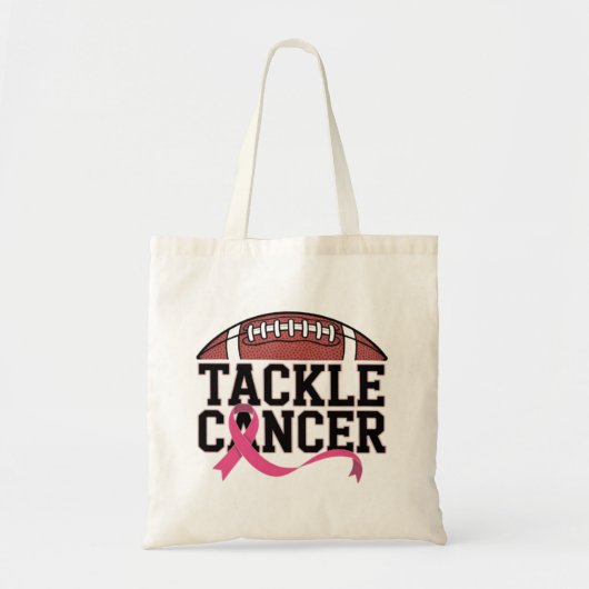 Tackle Cancer Pink Ribbon Design Tote Bag (Voorkant)