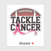 Tackle Cancer Roze Lint Ontwerp Sticker (Vel)