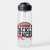 Tackle Cancer Roze Lint Ontwerp Waterfles (Voorkant)