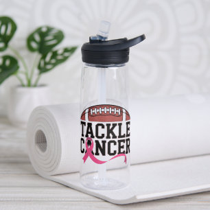 Tackle Cancer Roze Lint Ontwerp Waterfles