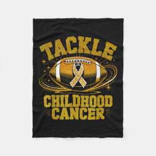 Tackle Childhood Cancer Awareness Football kracht Fleece Deken
