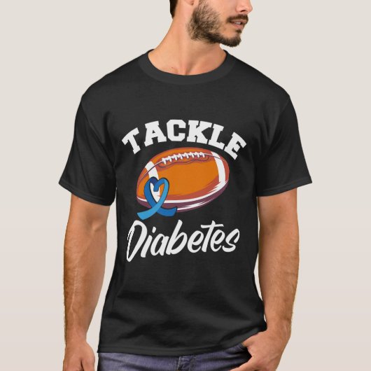 Tackle Diabetes T1d Warrior Diabetes Awareness  T-shirt (Voorkant)