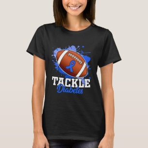 Tackle Diabetische Blauwe Diabetes Type 1 Aandacht T-shirt