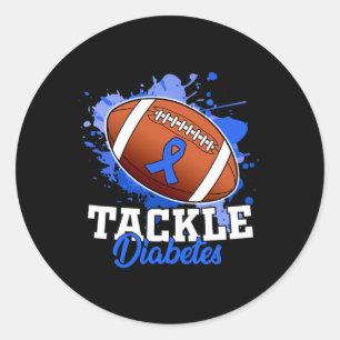 Tackle Diabetische Blauwe Diabetes Type 1 Bewustzi Ronde Sticker