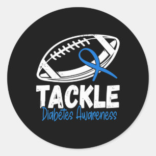 Tackle Diabetische Blauwe Diabetes Type 1 Bewustzi Ronde Sticker