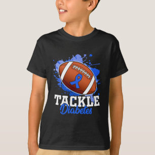 Tackle Diabetische Blauwe Diabetes Type 1 Bewustzi T-shirt