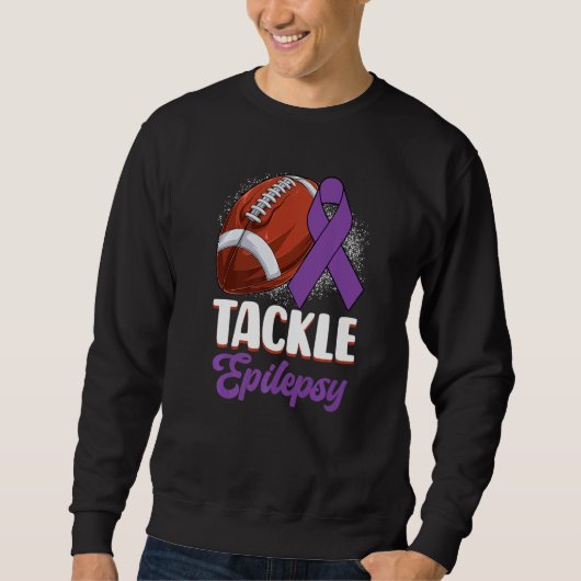 Tackle Epilepsy Awareness Day Warrior Football Pur Trui (Voorkant)