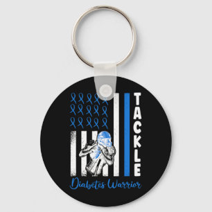 Tackle Flag USA Diabetic Blue Diabetes Type 1 Awar Sleutelhanger