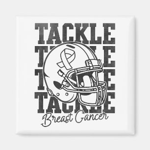 Tackle Football Borstkanker Awareness Fighter &a Magneet