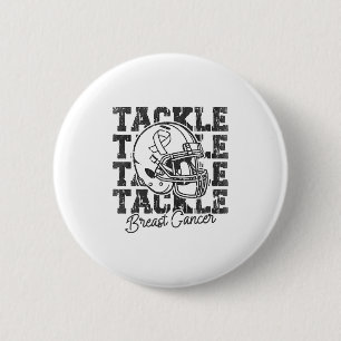 Tackle Football Borstkanker Bewustzijn Fighter &a Ronde Button 5,7 Cm