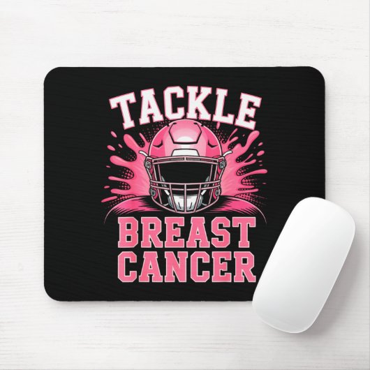 Tackle Football Breast Cancer Awareness Nk Ribbon Muismat (Met muis)