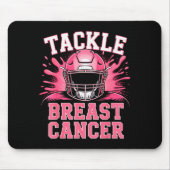 Tackle Football Breast Cancer Awareness Nk Ribbon Muismat (Voorkant)