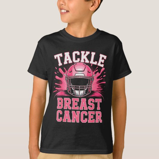 Tackle Football Breast Cancer Awareness Nk Ribbon  T-shirt (Voorkant)