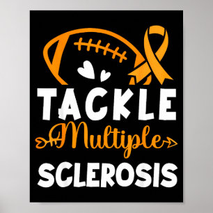 Tackle Football Oranje Lint Multiple Sclerose A Poster
