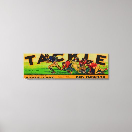 Tackle Grape Label Canvas Afdruk (Voorkant)