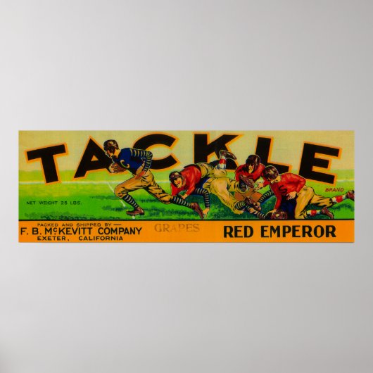 Tackle Grape Label Poster (Voorkant)
