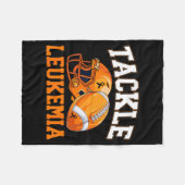 Tackle Leukemia Maand van de Leukemiebestrijding L Fleece Deken (Voorkant (Horizontaal))