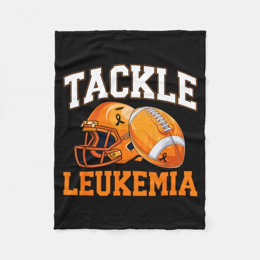 Tackle Leukemia Maand van de Leukemiebestrijding L Fleece Deken (Voorkant)