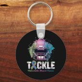 Tackle Metastatic Breast Cancer Awareness Day Voet Sleutelhanger (Voorkant)