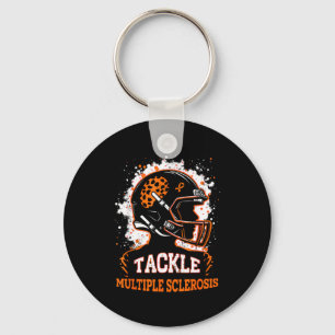 Tackle Multipele Sclerose Bewustzijn Oranje Lint Sleutelhanger
