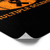 Tackle Multiple Sclerose Oranje Lint Bewustzijn Poster (Hoek)