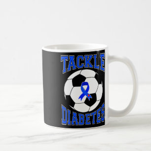 Tackle Soccer Blauwe Lint Tackle Diabetes Bewustzi Koffiemok