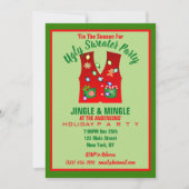 Tacky Christmas Lights Ugly Sweater Party Kaart (Voorkant)