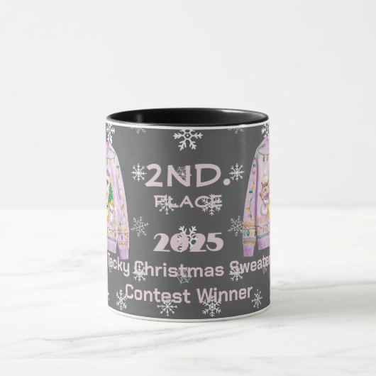 Tacky Christmas Sweater 2nd. Place Contest Winner Mok (Midden)