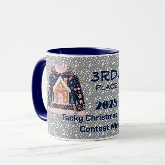 Tacky Christmas Sweater 3rd. Place Contest Winner  Mok (Voorkant links)