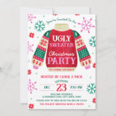 Tacky Feestelijke Lelijke Trui Party Rood en Groen Kaart (Voorkant)