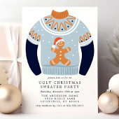 Tacky Gingerbrood Man Ugly kerstSweater Party Kaart