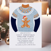 Tacky Gingerbrood Man Ugly kerstSweater Party Kaart