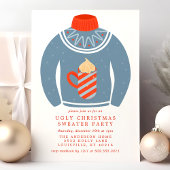 Tacky Hot Cocaca Ugly KerstSweater Party Kaart