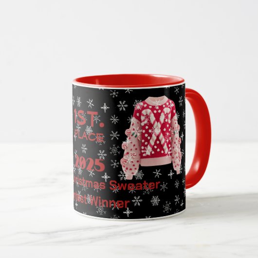 Tacky Kersttrui Wedstrijd Winnaar Mok (Voorkant rechts)