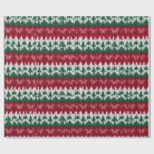 Tacky Knit Ugly Christmas Sweater Design Cadeaupapier (Vlak)