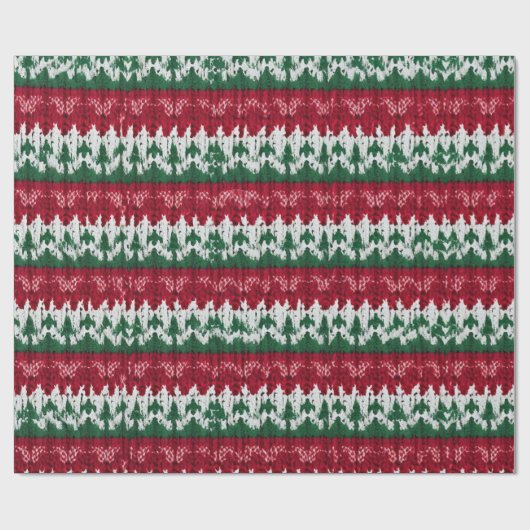 Tacky Knit Ugly Christmas Sweater Design Cadeaupapier (Vlak)