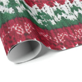 Tacky Knit Ugly Christmas Sweater Design Cadeaupapier (Rol Hoek)