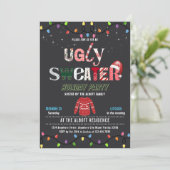 Tacky Lelijke Kerst Vakantie Sweater Party Kaart (Staand voorkant)