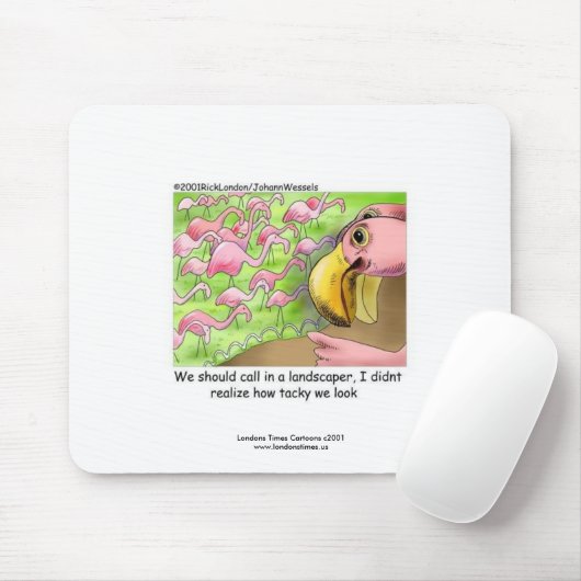 Tacky Pink Flamingos Funny Muismat (Met muis)