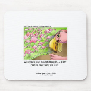 Tacky Roze Flamingo's Grappige Muismat