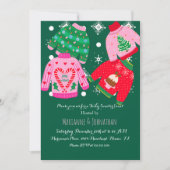 Tacky Sweater Christmas Corporate Office Event B Kaart (Voorkant)