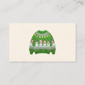 Tacky Sweater Contest Voting Cards Contactkaartje (Achterkant)