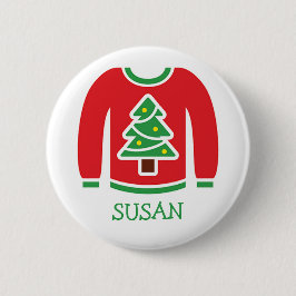Tacky Sweater Holiday Party Name Tags Ronde Button 5,7 Cm