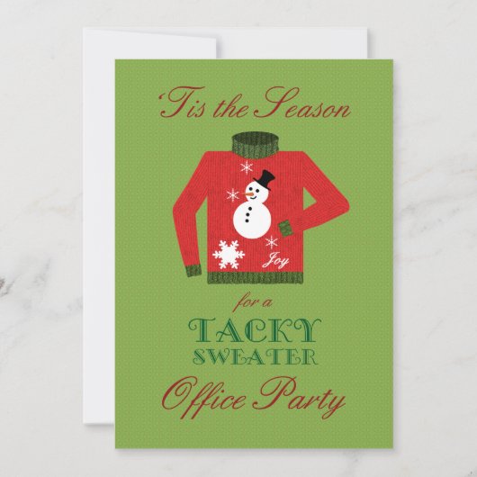 Tacky Sweater Kantoor kerstparty Kaart (Voorkant)