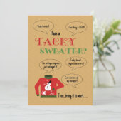 Tacky Sweater Kantoor kerstparty Kaart (Staand voorkant)