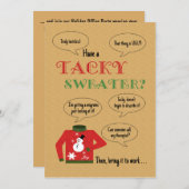 Tacky Sweater Kantoor kerstparty Kaart (Voorkant / Achterkant)