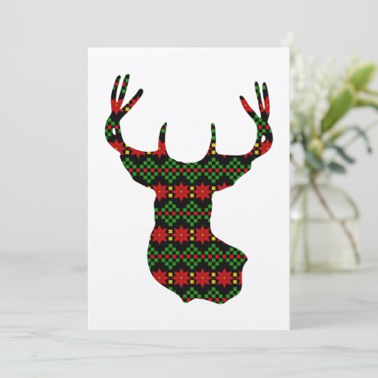 Tacky Sweater Style Buck Deer Cup Kaart (Staand voorkant)