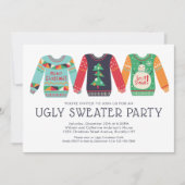 Tacky Ugly Sweater Christmas Retro Vakantie Feest Kaart (Voorkant)